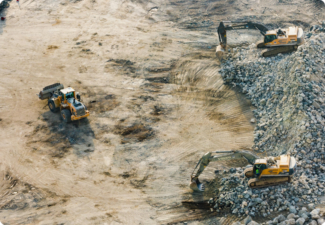 Construction site from above